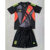 Echipament fotbal Argentina Portar Tricou Acasa Copa America 2024 pentru copii maneca scurta (+ Pantaloni scurti)